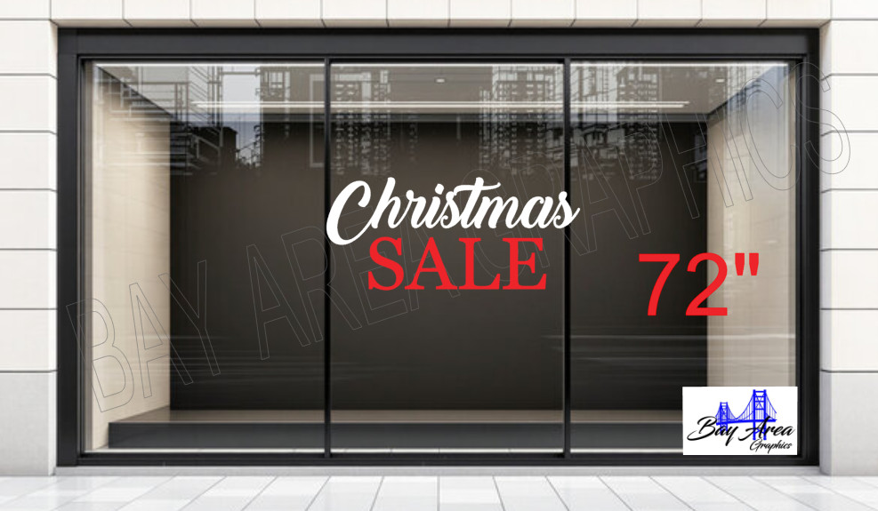 Christmas SALE Window Sticker Retail Store Vinyl Sign Oracal 651 Graphic