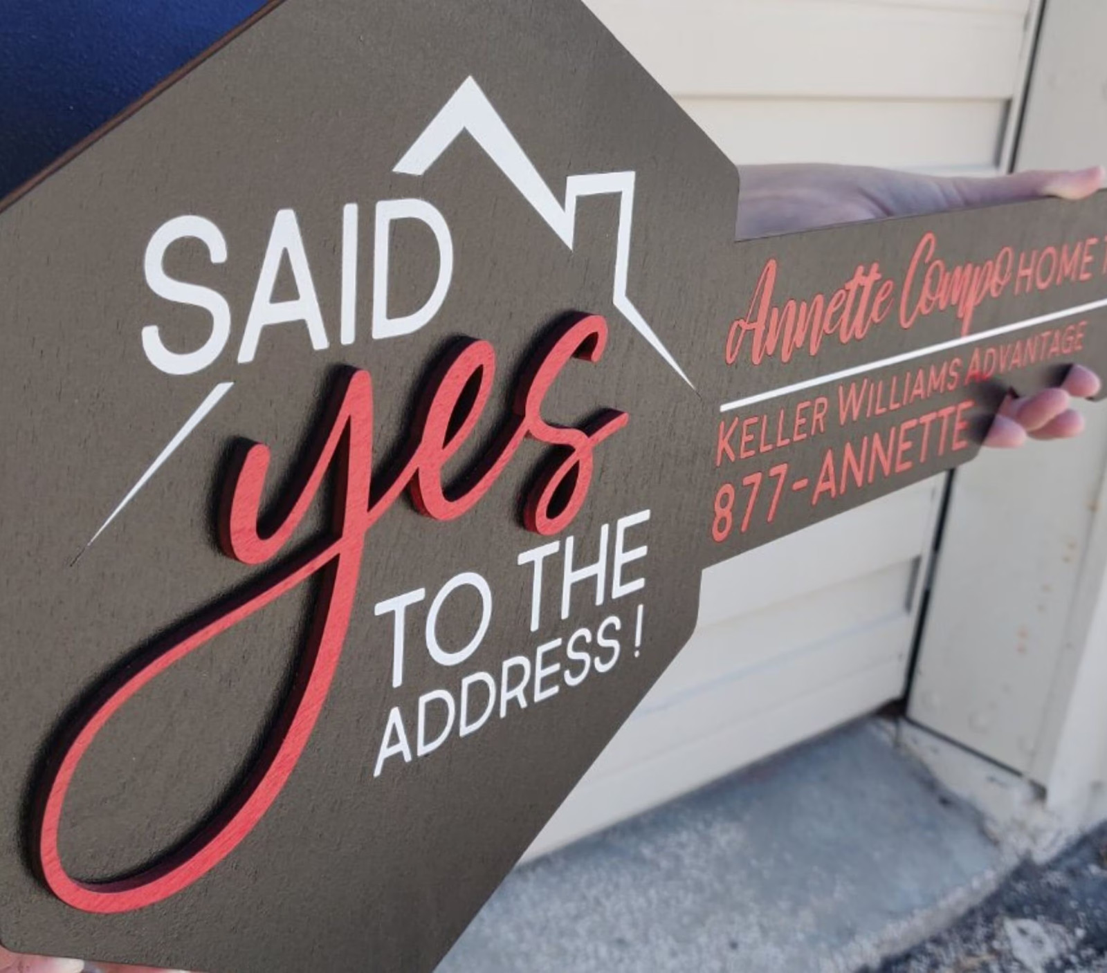 Hex Shaped Key Said Yes to the Address Realtor Custom Sold RealEstate Agent Gift