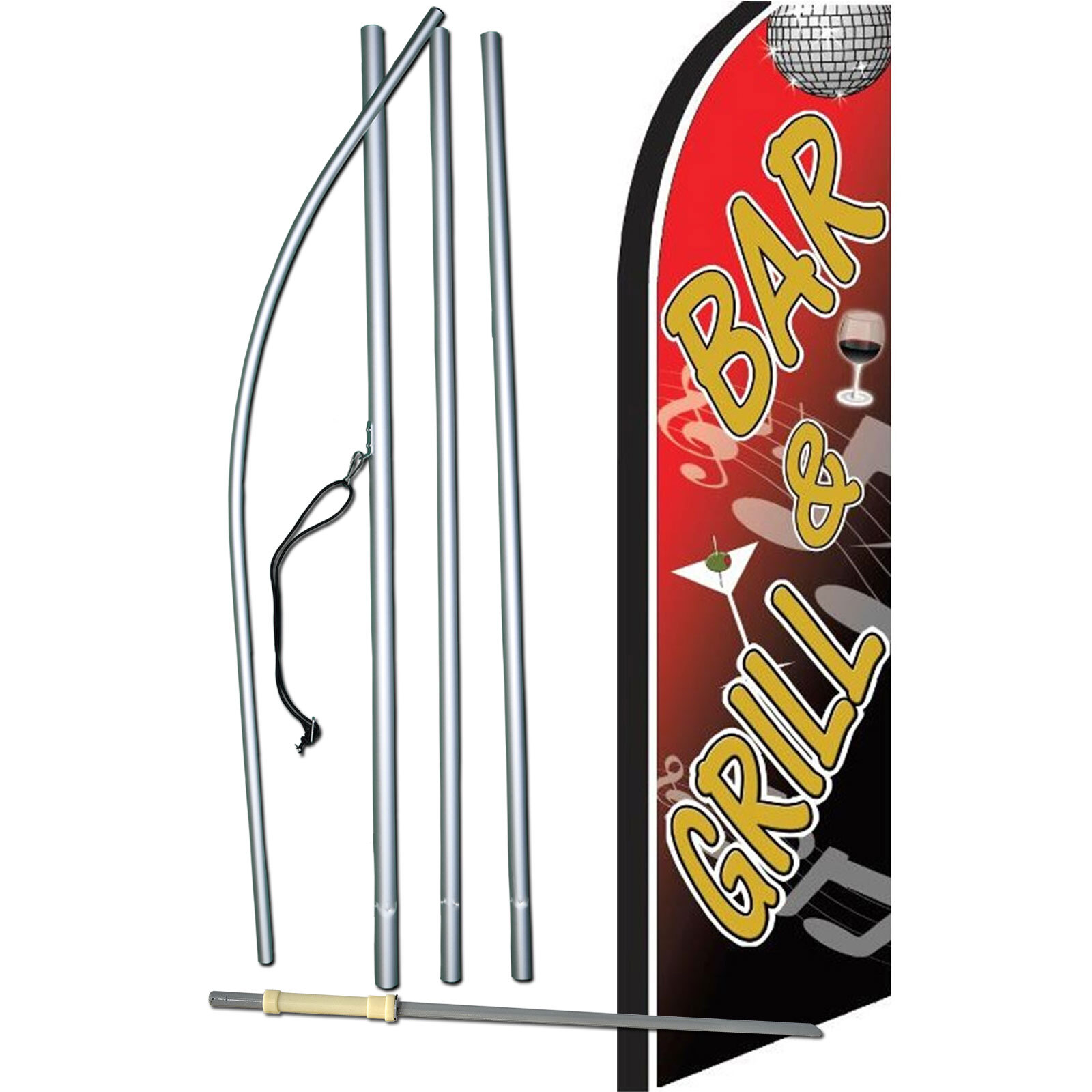 Bar & Grill Complete Swooper Flag Bundle