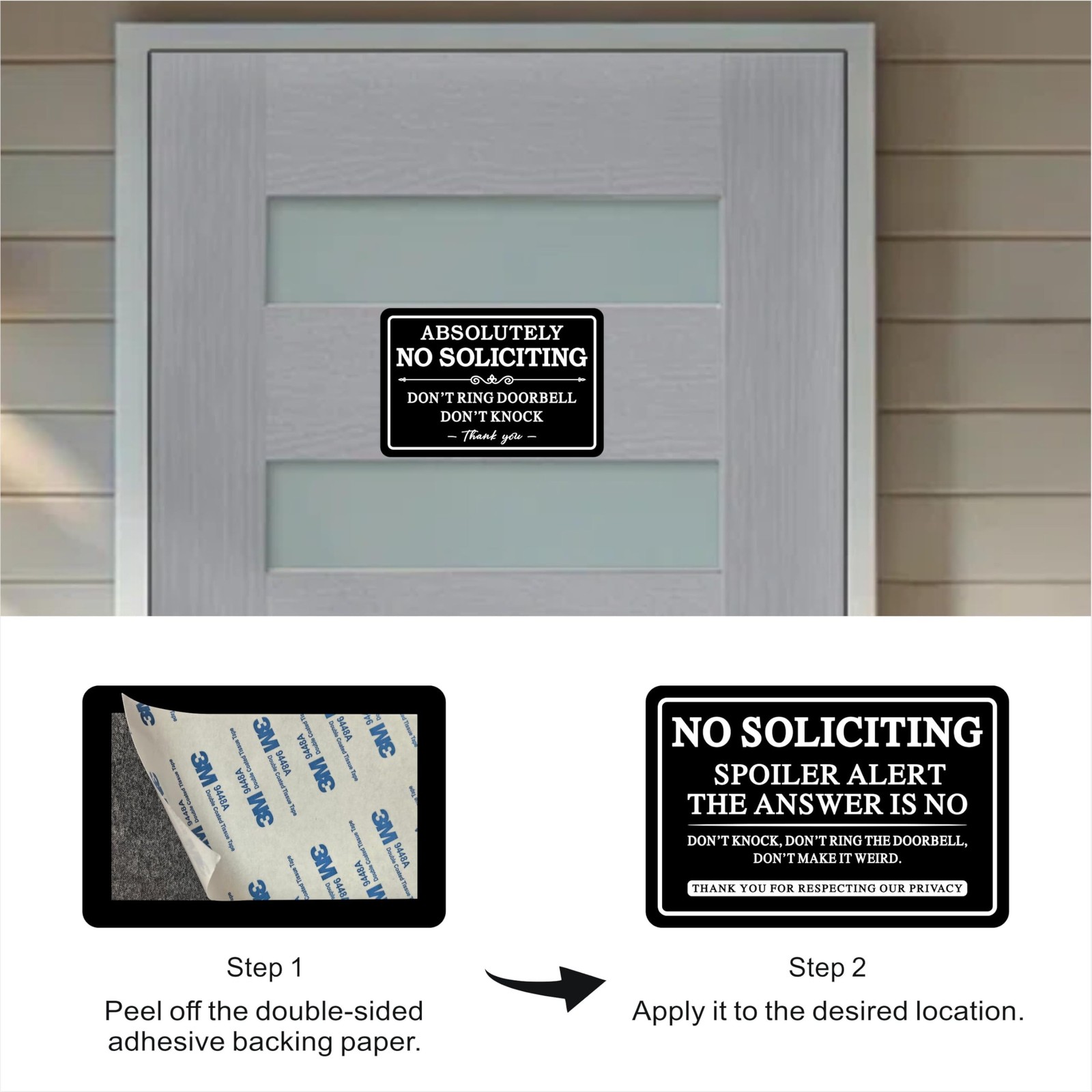 Funny No Soliciting Sign For Front Door Do Not Knock Or Ring Doorbell Sign …