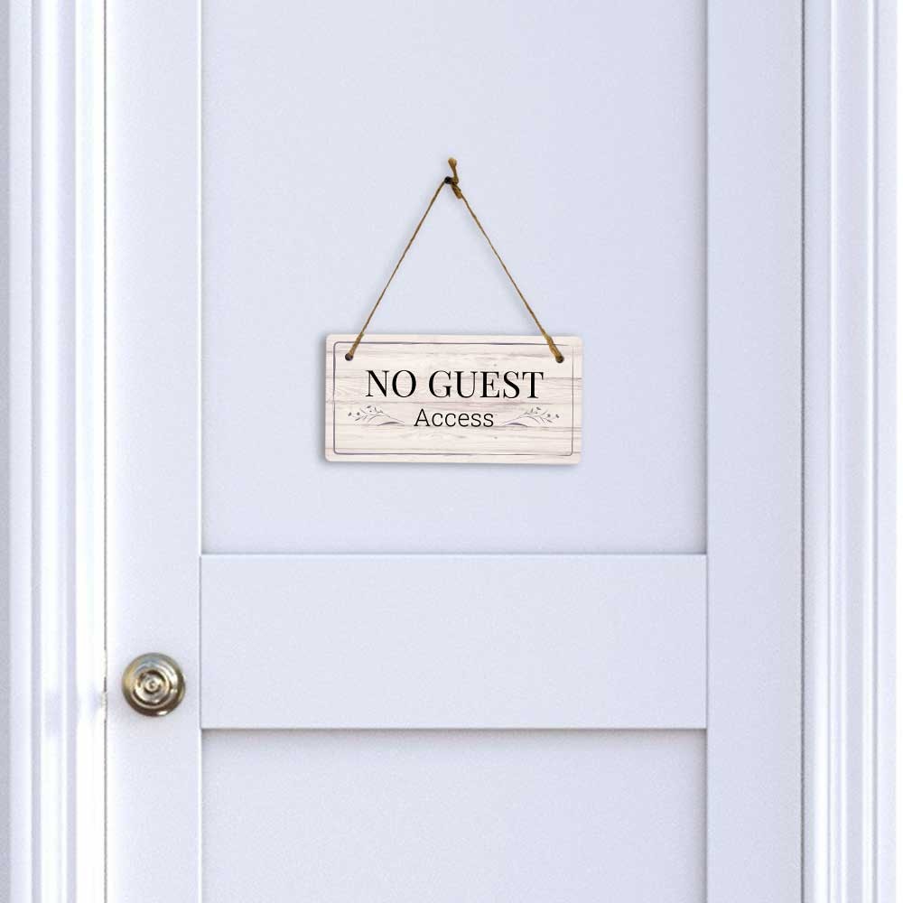 Access & Entry Control | Rustic Light Wood 5 x 10″ Hanging Signs