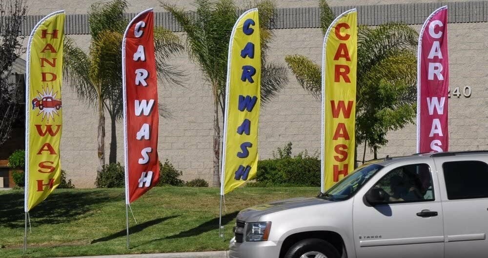 Free WiFi Advertising Feather Banner Swooper Flag Sign with Flag Pole Kit and…