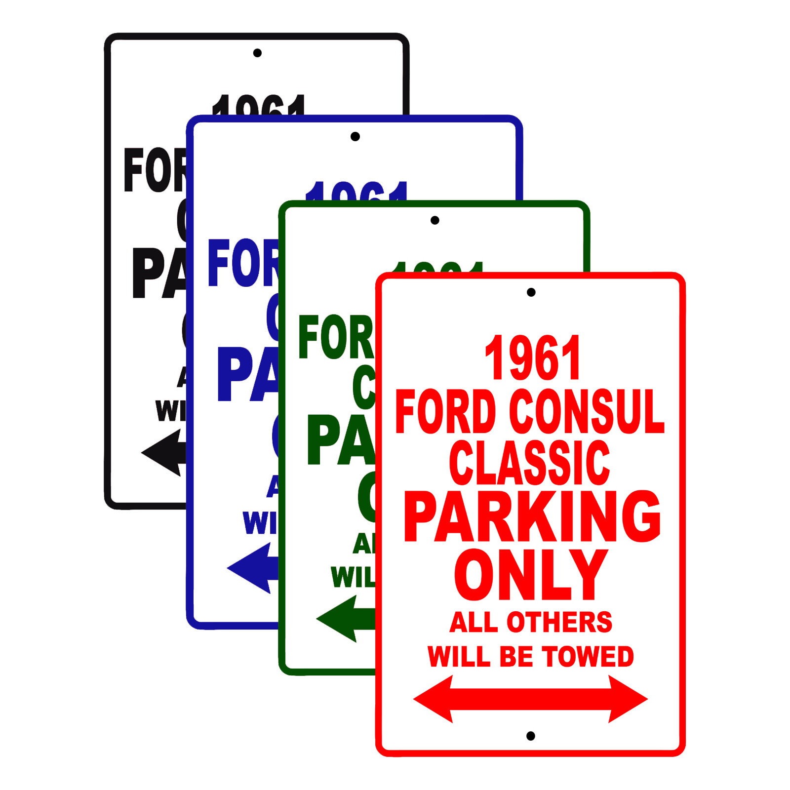 1961 Ford Consul Classic Parking Only Reserved Parking Notice Décor Metal Sign
