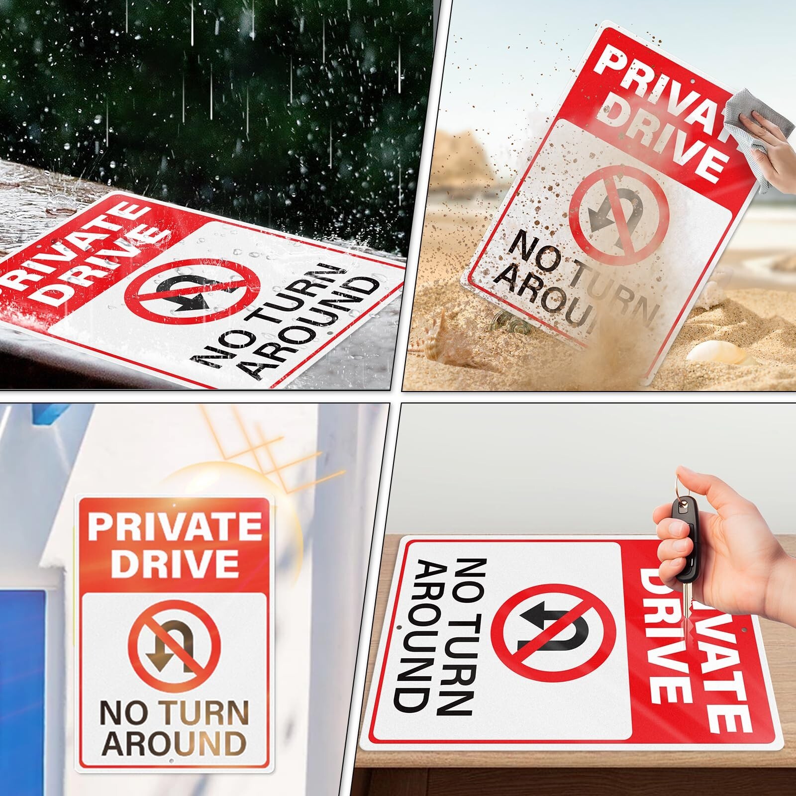 No Trucks Beyond This Point Signs 10 × 14 Inch Aluminum Reflective Road Sig