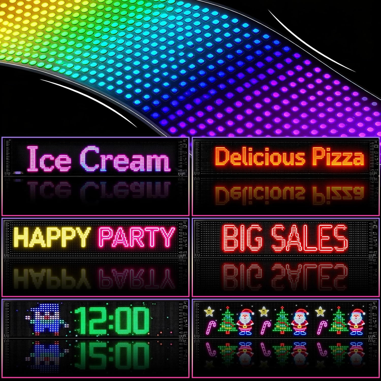 Smart LED Scrolling Sign – App Controlled, Waterproof, No Installation Needed