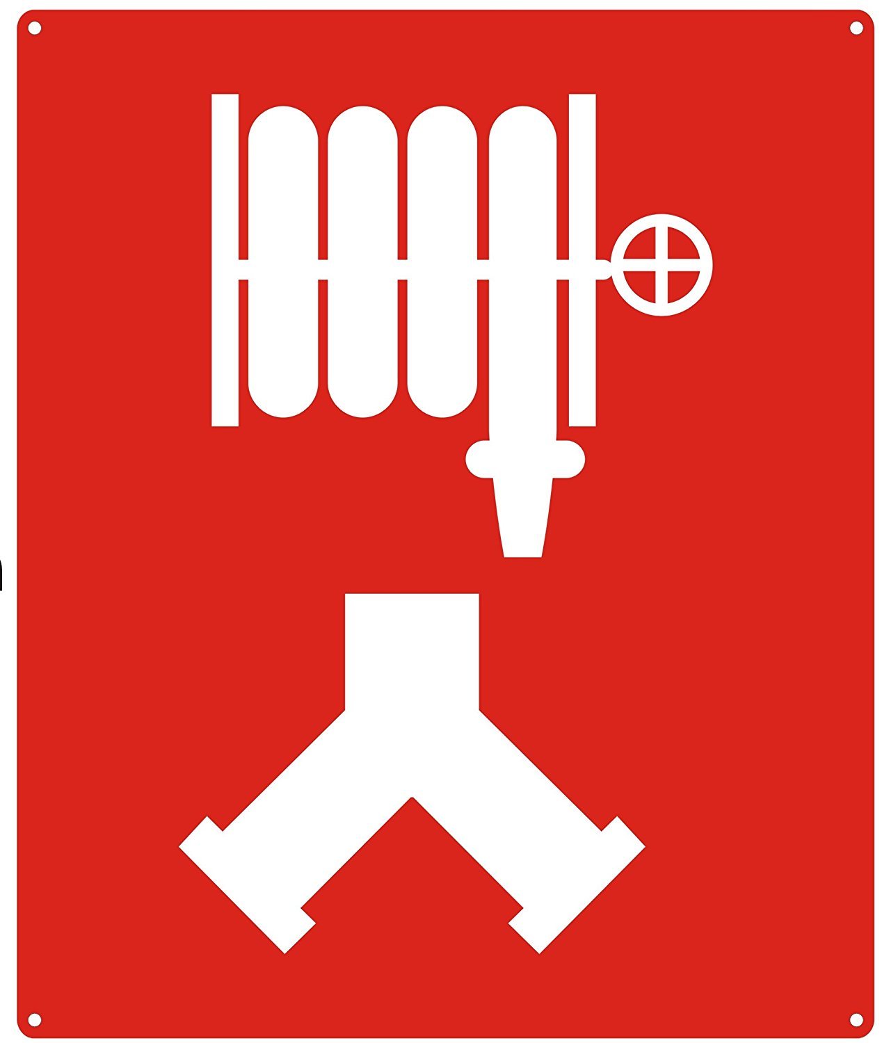 Fire Hose Hydrant Sign, 10 x 12 in.with [Graphic Only] Fire Hydrant Symbol