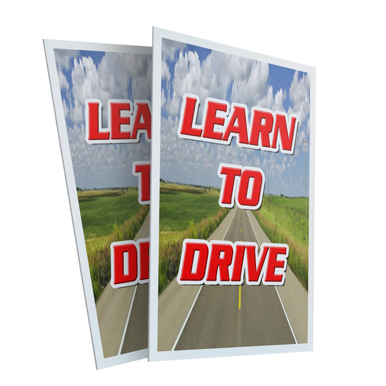 A-frame Sidewalk Learn To Drive 24″ x 36″ Double Sided A-Frame Sidewalk Sign