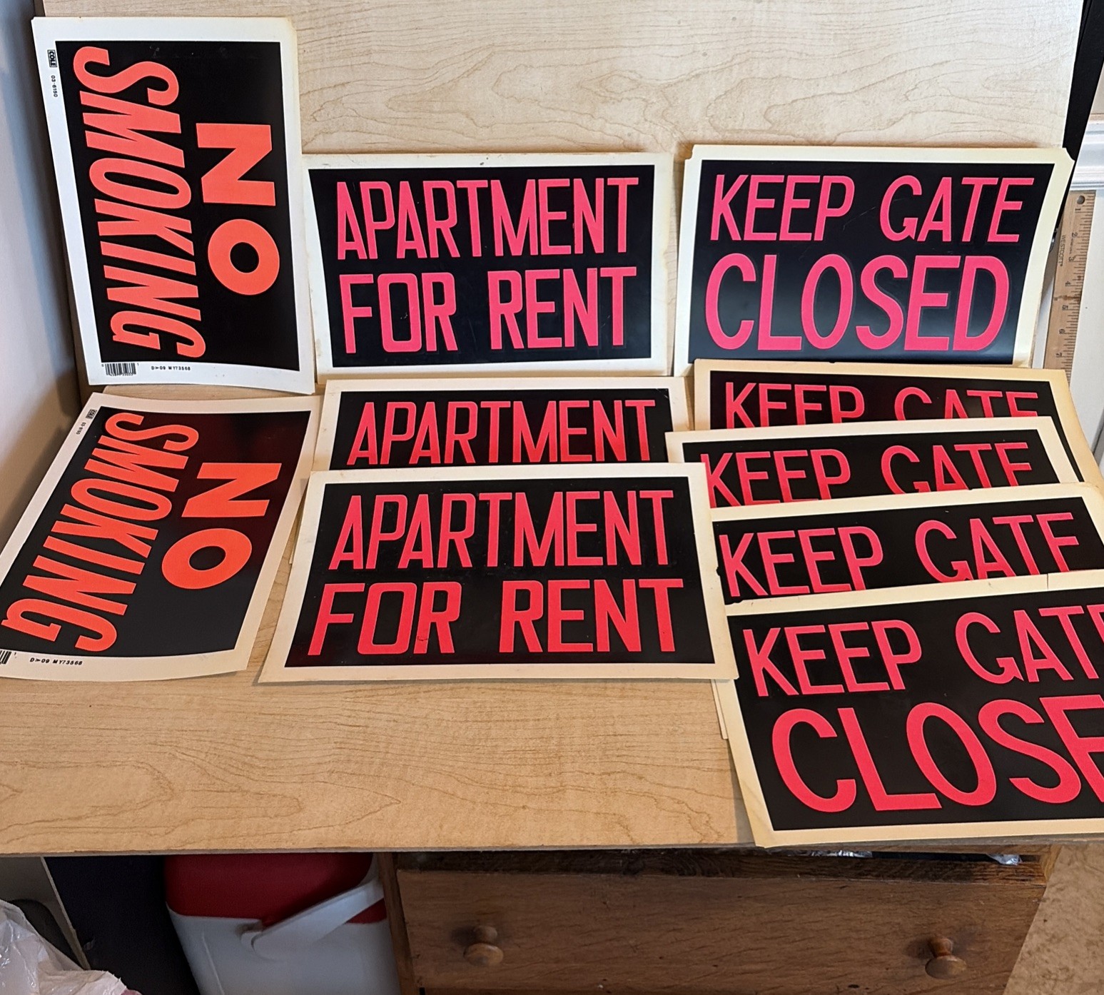 70s and 80s Vintage Signs Three Different Signs Types