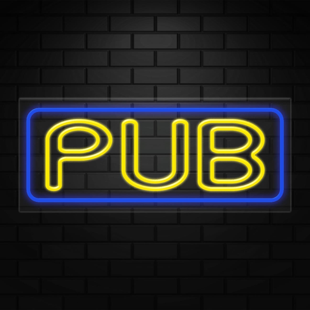 Pub Sign for Window/Wall Displays | LED Flex Neon | 32″W x 13″H x 1″D
