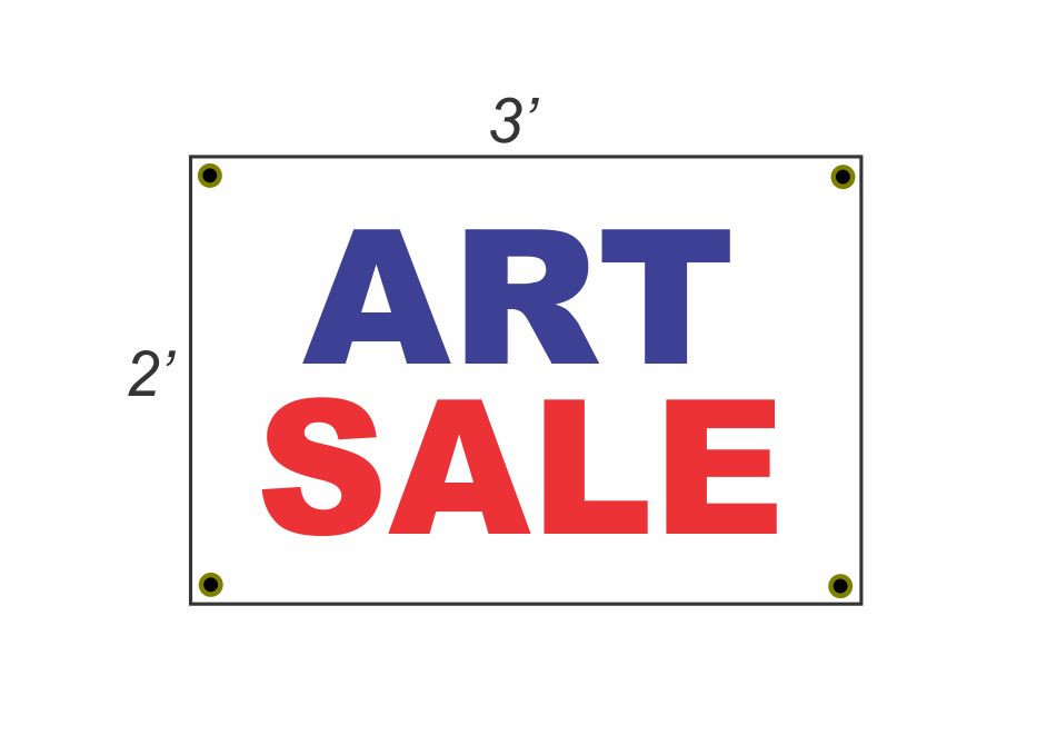 2×3 ART SALE Red White & Blue Banner Sign NEW