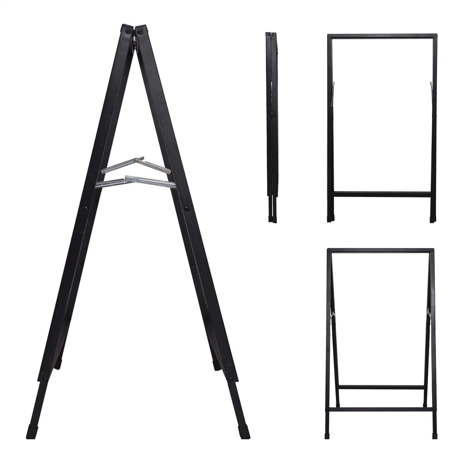 24×36 Inch Double-Sided Metal Sandwich Board, Heavy Duty Slide-in Sidewalk Sign
