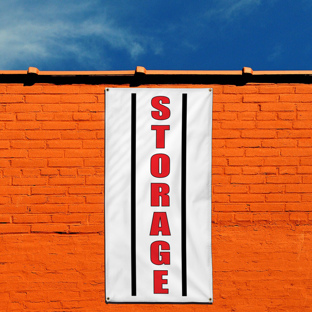 Vertical Vinyl Banner Multiple Sizes Storage Business Business Outdoor