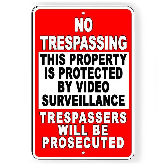 Property Protected By Video Surveillance WARNING Security Camera