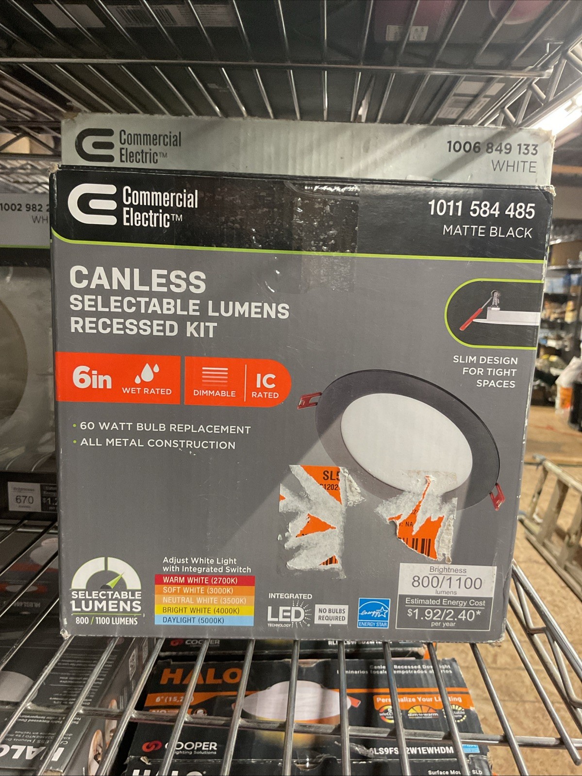 Commercial Electric 6 In COLOR MATTE BLACK CANLESS