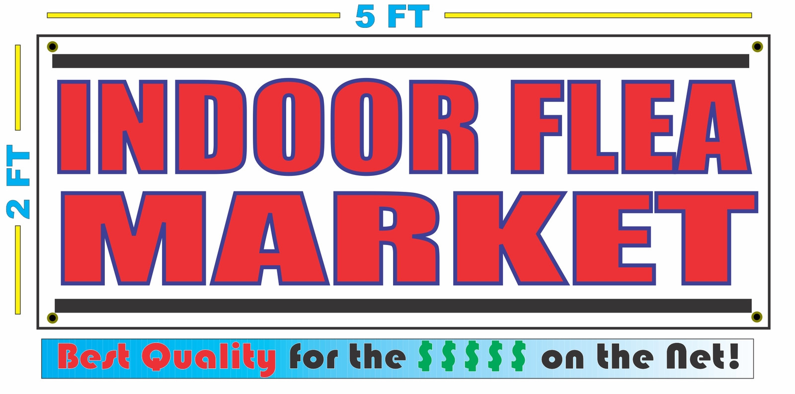 INDOOR FLEA MARKET All Weather Banner Sign NEW Larger Size High Quality! XXL