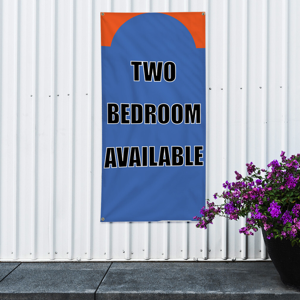 Vertical Vinyl Banner Multiple Sizes 2 Bedroom Available Business Outdoor