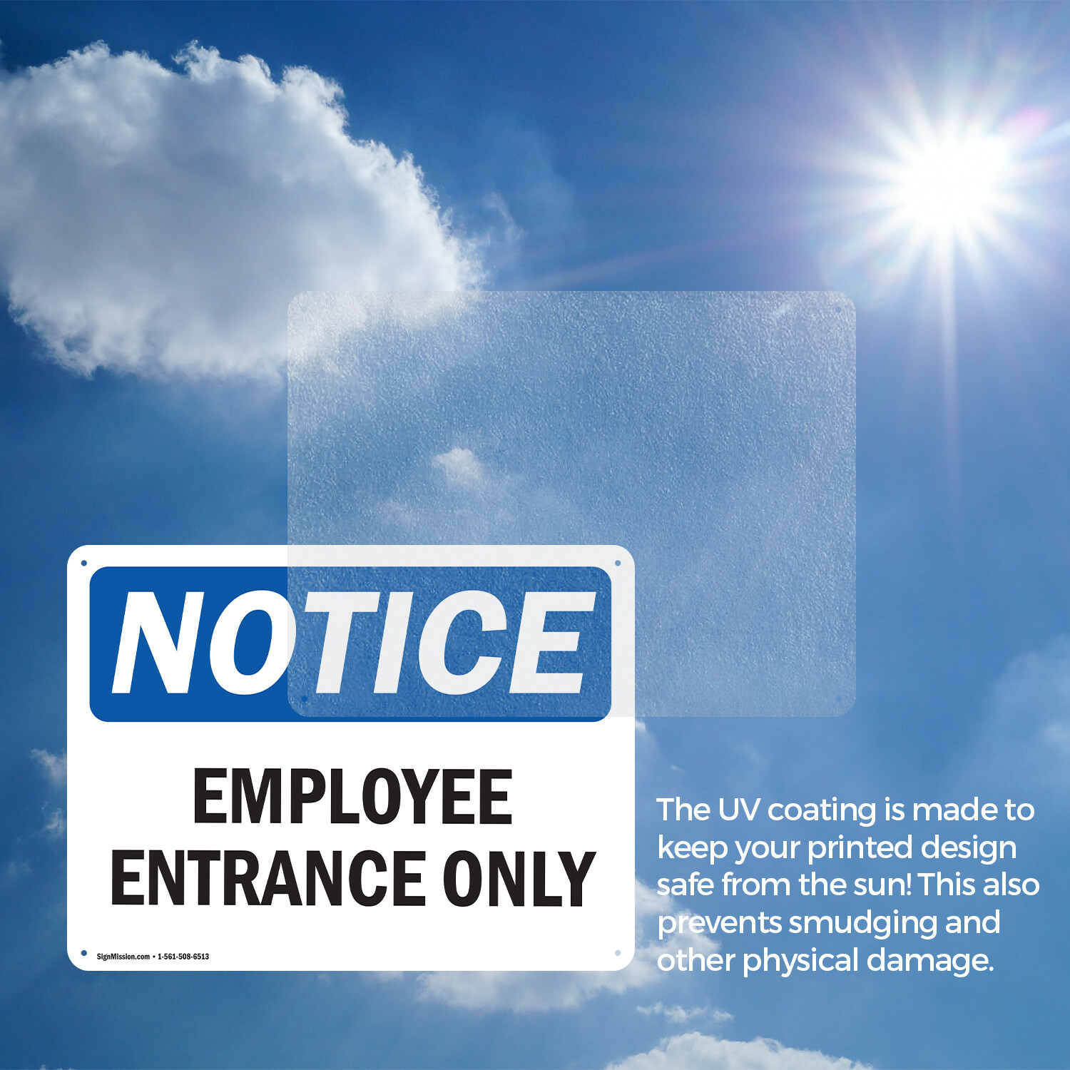 (2 Pack) Employee Entrance Only OSHA Notice Sign Decal Metal Plastic