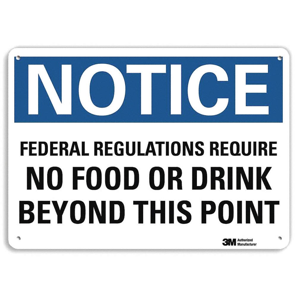 LYLE U5-1217-NP_14X10 Notice Sign,10 in x 14 in,Plastic 44UW77