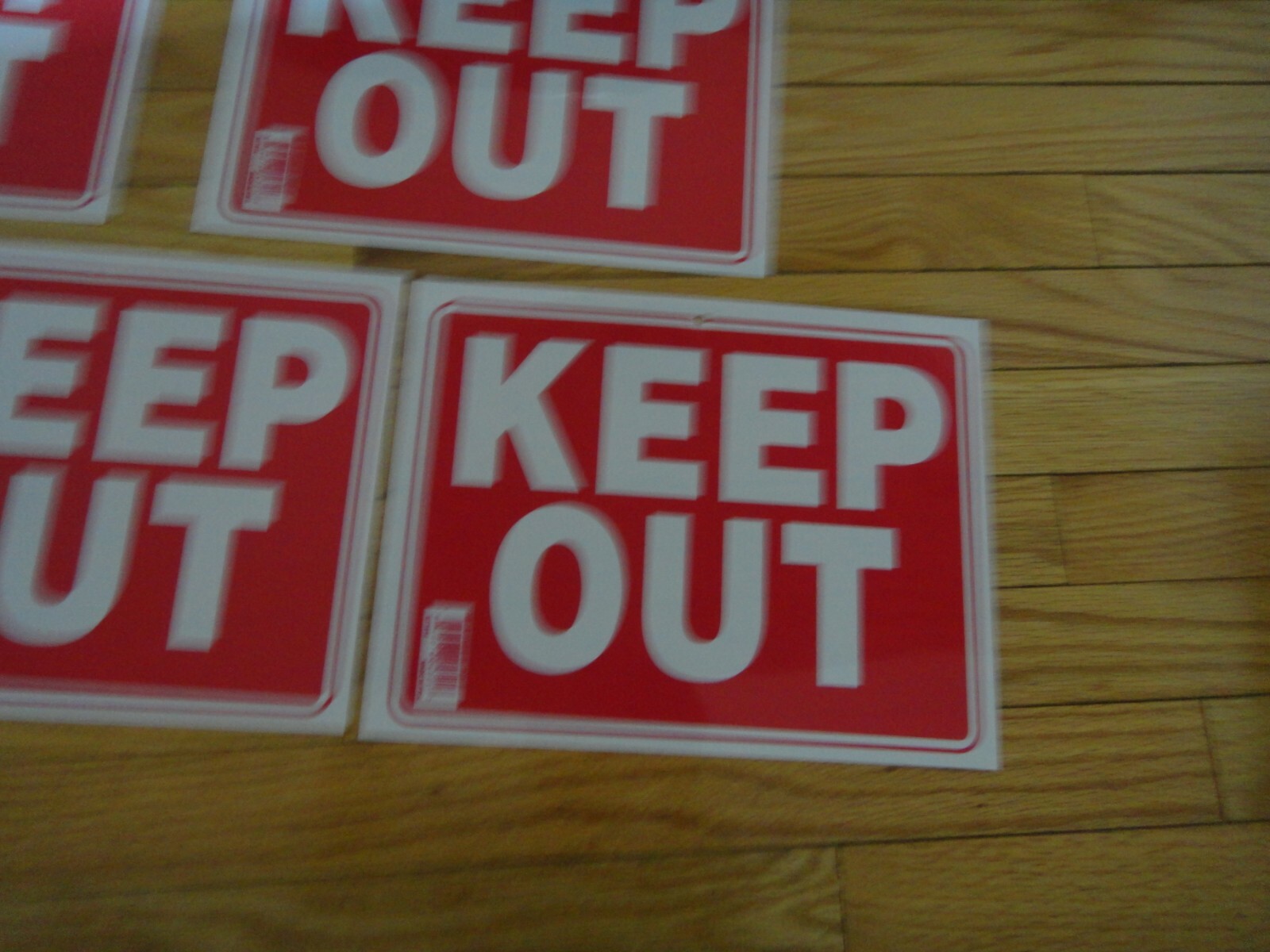 5 Pcs Red & White Flexible Plastic ” KEEP OUT ” Sign 9 x 12 Inch S15 US Seller