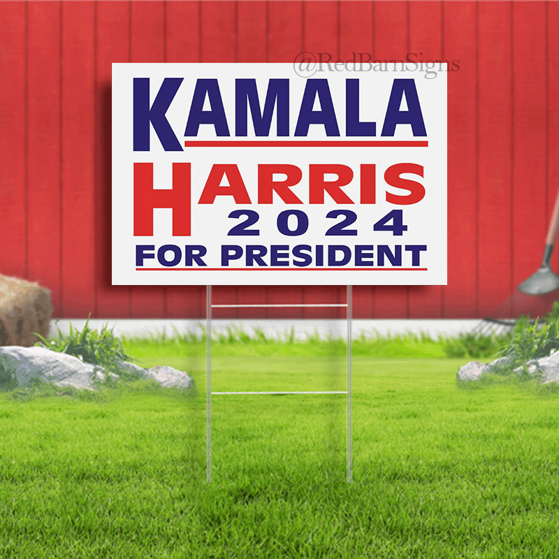 Kamala Harris 2024 Yard Sign USA Presidential Elections Outdoor Coroplast Sign