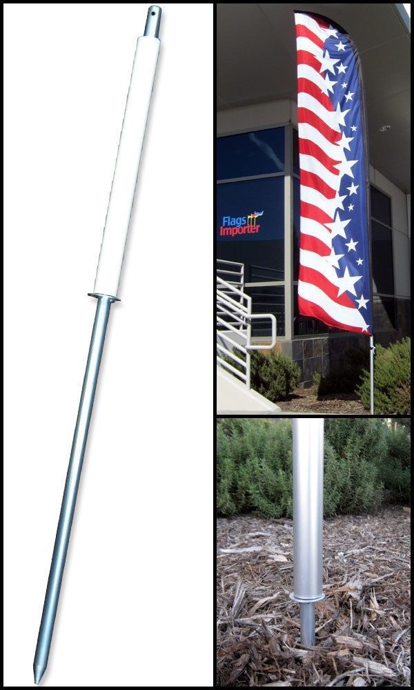 ECONOMY GROUND SPIKE FOR 16FT ADVERTISING FLAG POLE swooper (pole not included)
