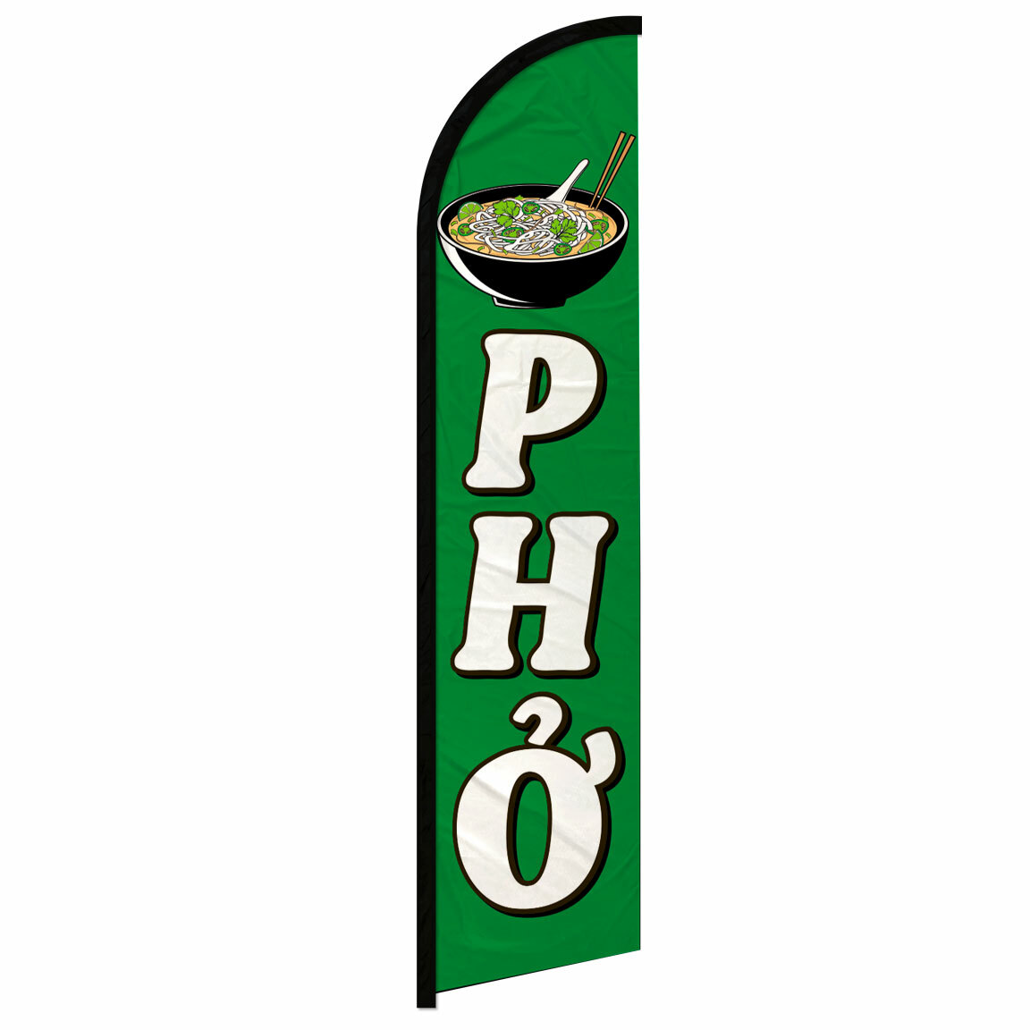 Pho Full Curve Windless Swooper Flag Restaurant Food