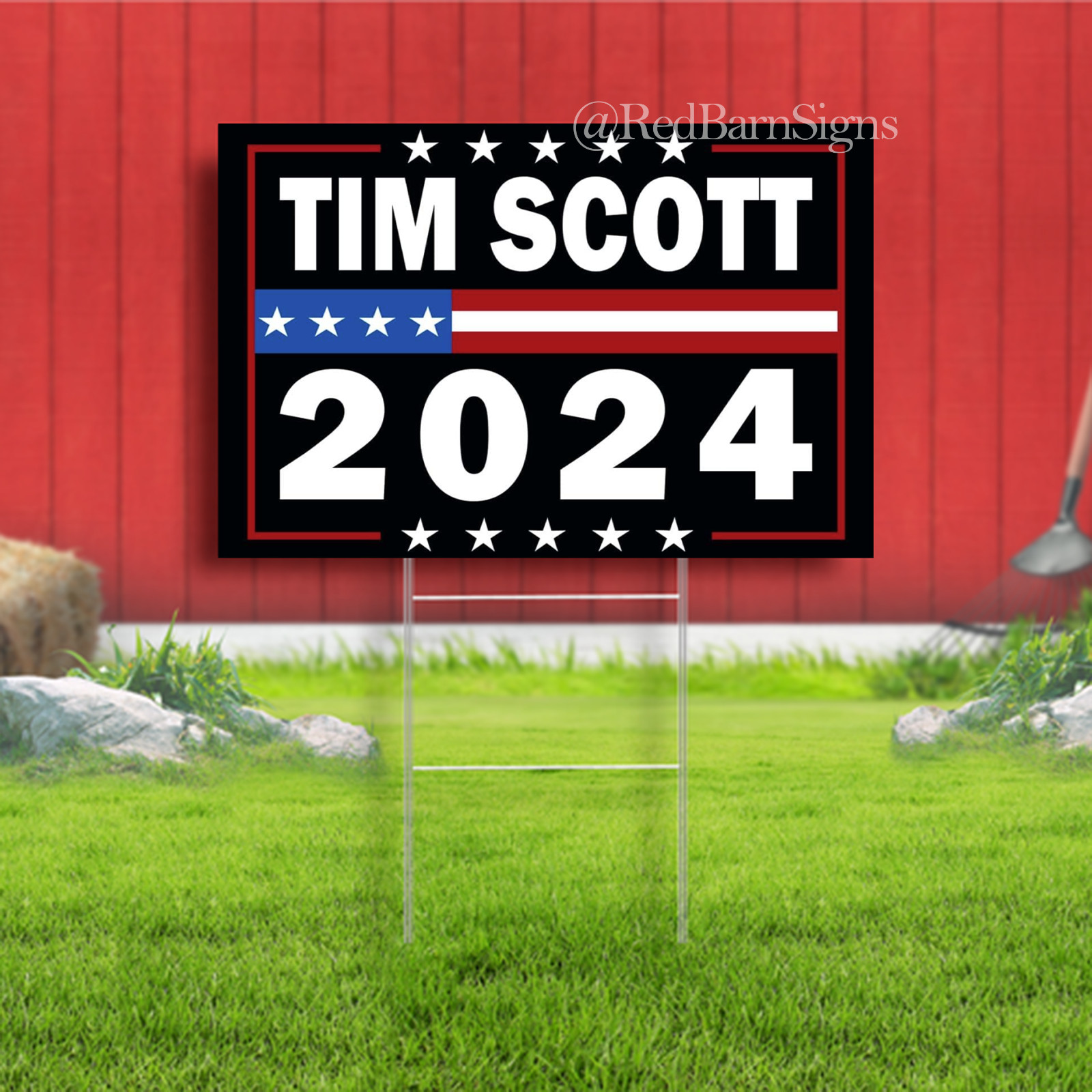 Tim Scott 2024 Yard Sign Fade Resistant Outdoor Indoor with Metal H Stake