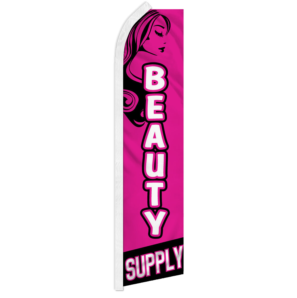 Beauty Supply Swooper Flutter Advertising Feather Flag Hair & Beauty Products