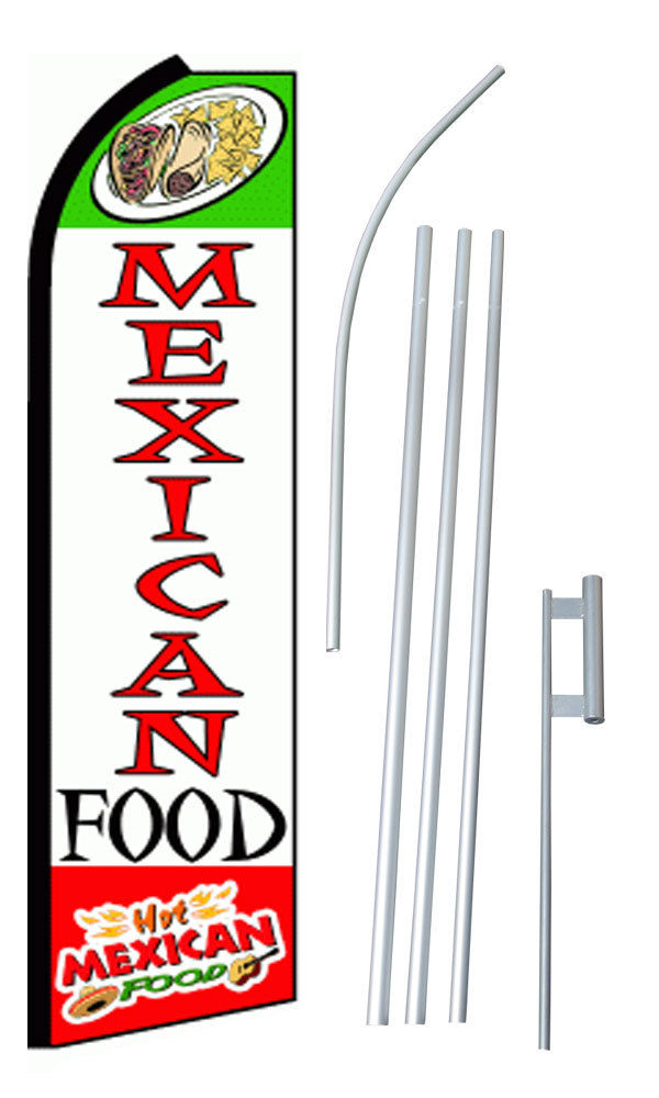 Mexican Food Extra Wide Swooper Flag Bundle