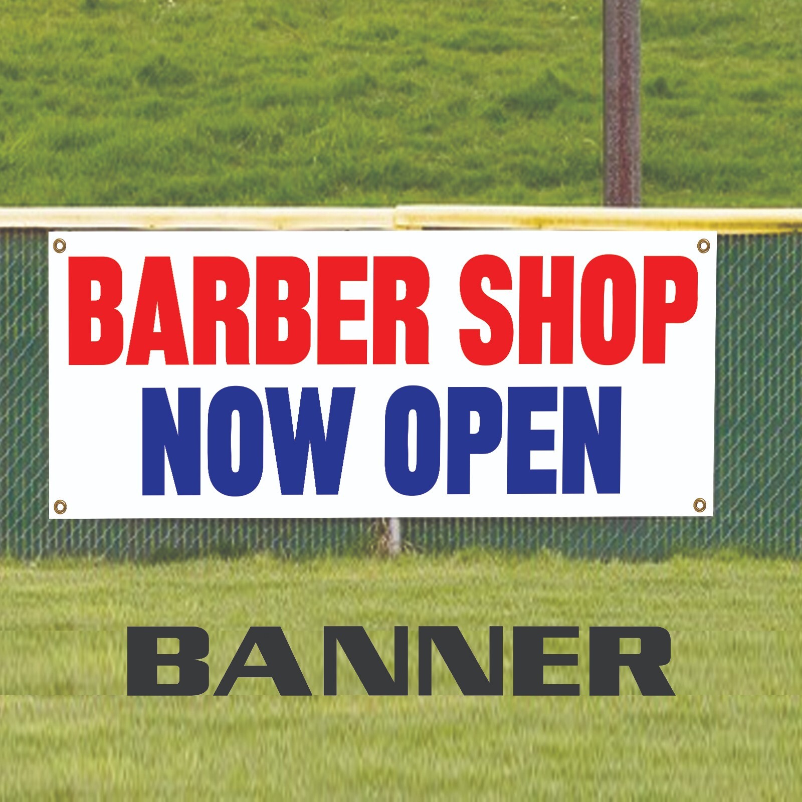 Barber Shop Now Open Vinyl Banner Advertising Display Outdoor Printed Banner