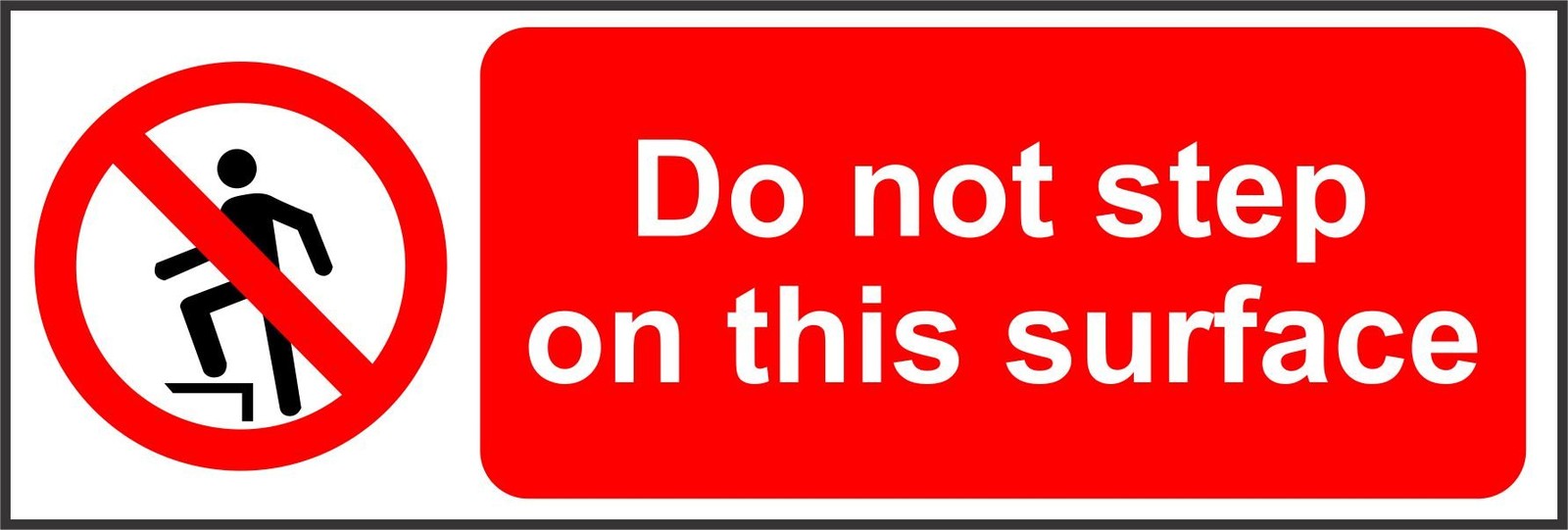 INDIGOS UG – Sticker – Safety – Warning – Prohibition Signs Do not Step on Th…