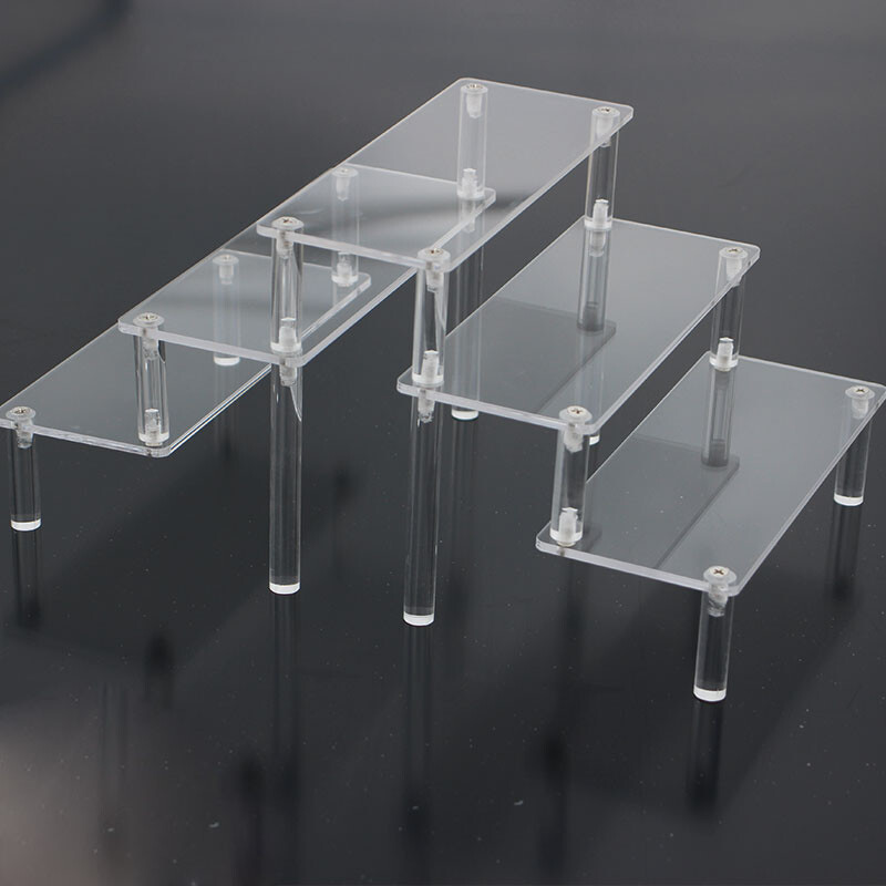 5-Tier Clear Acrylic Display Stand Jewelry Model Toy Show Rack Shelves Home Shop