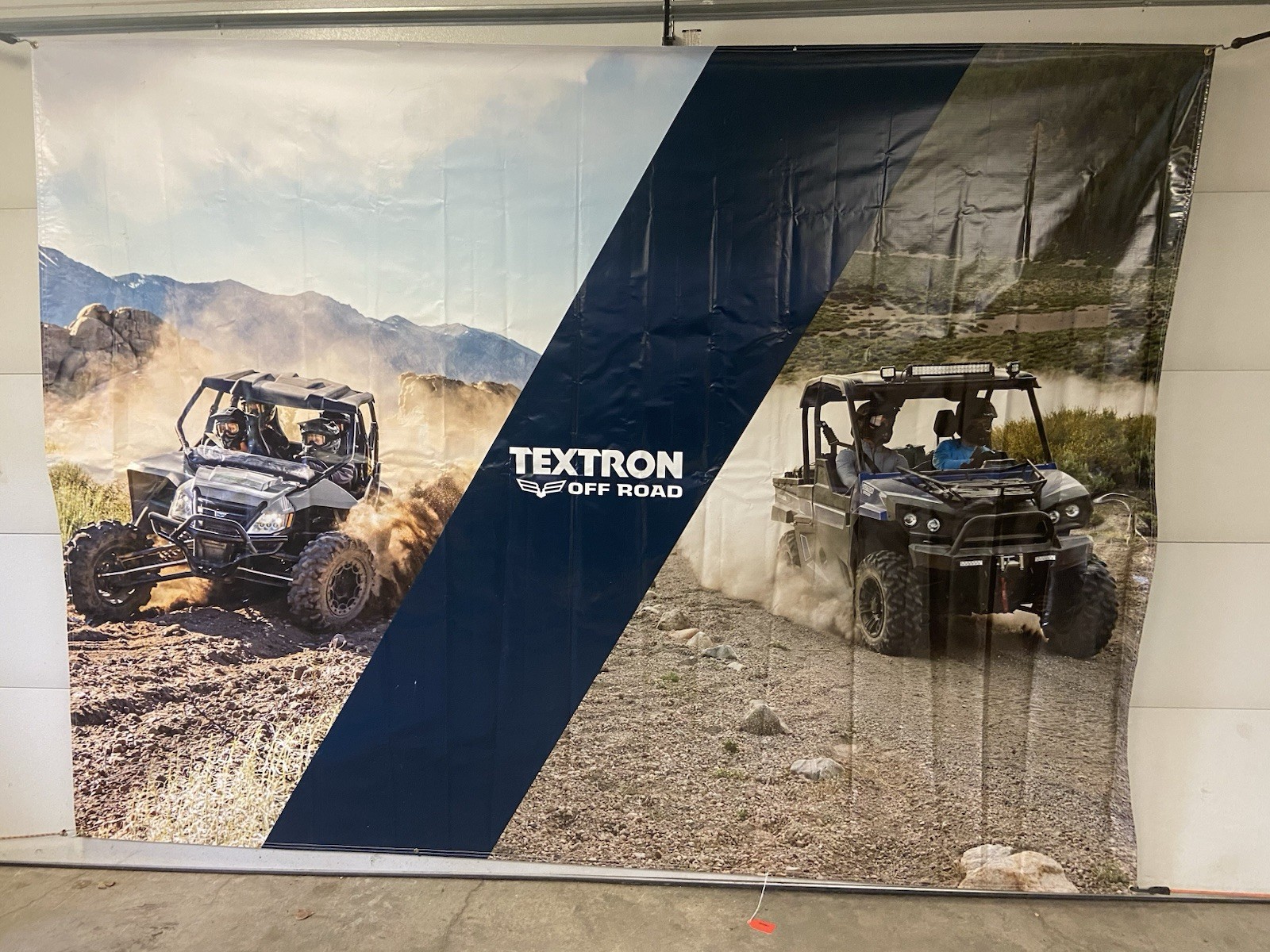 9’10” wide x 7’3″ tall textron off road banner-*mancave*shop*