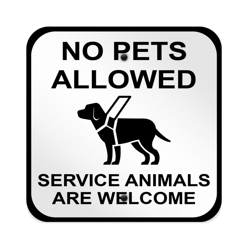 Aluminum Square Metal Sign No Pets Allowed Prohibition Weatherproof Street