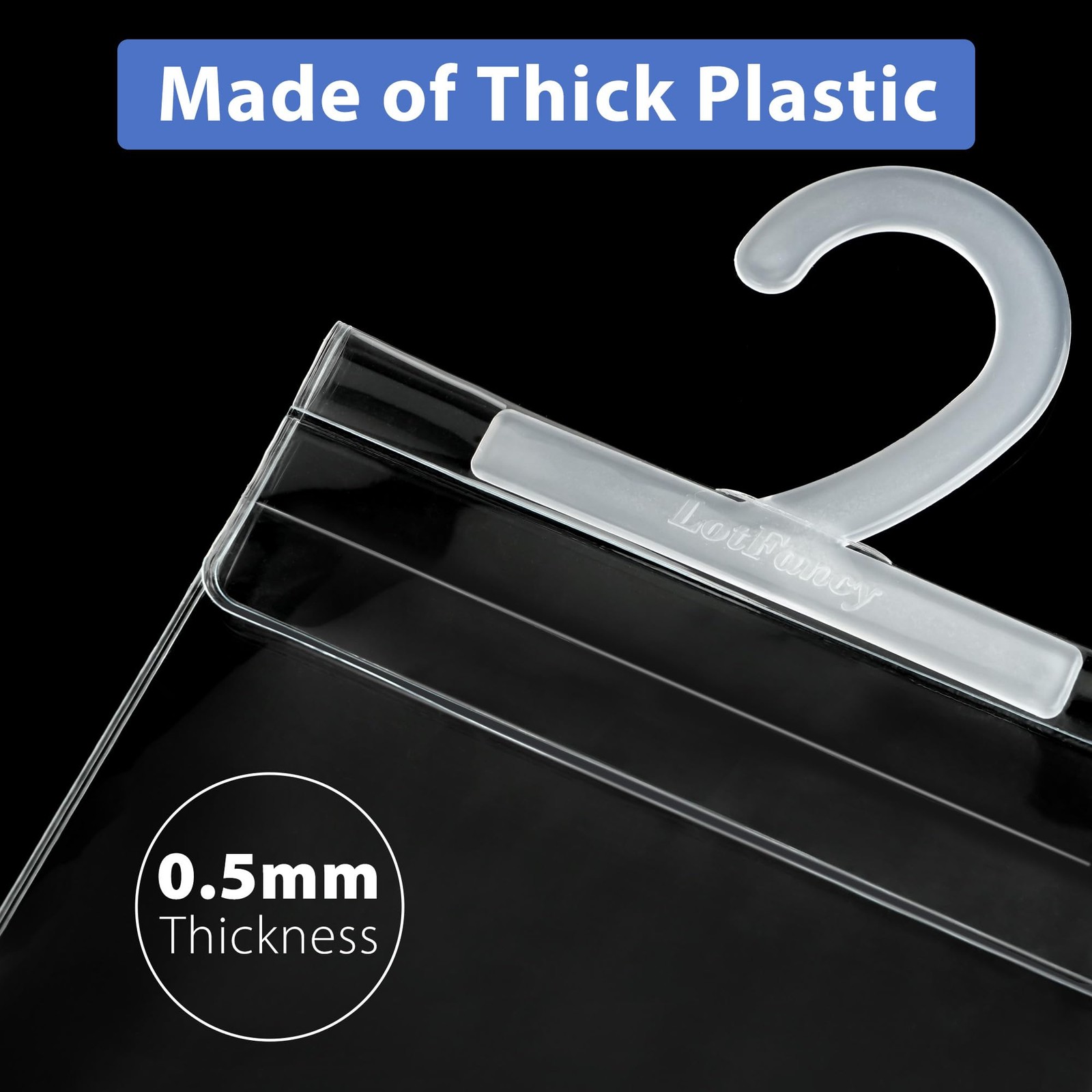 LotFancy Handicap Placard Holder for Auto, Pack of 3, Disabled 3 Pack, Clear