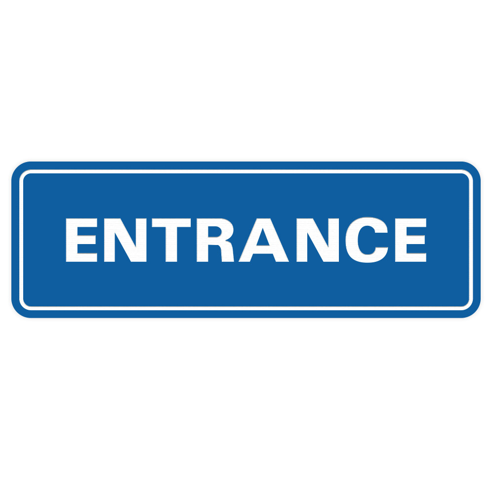 Basic ENTRANCE Door / Wall Sign – Blue – Small