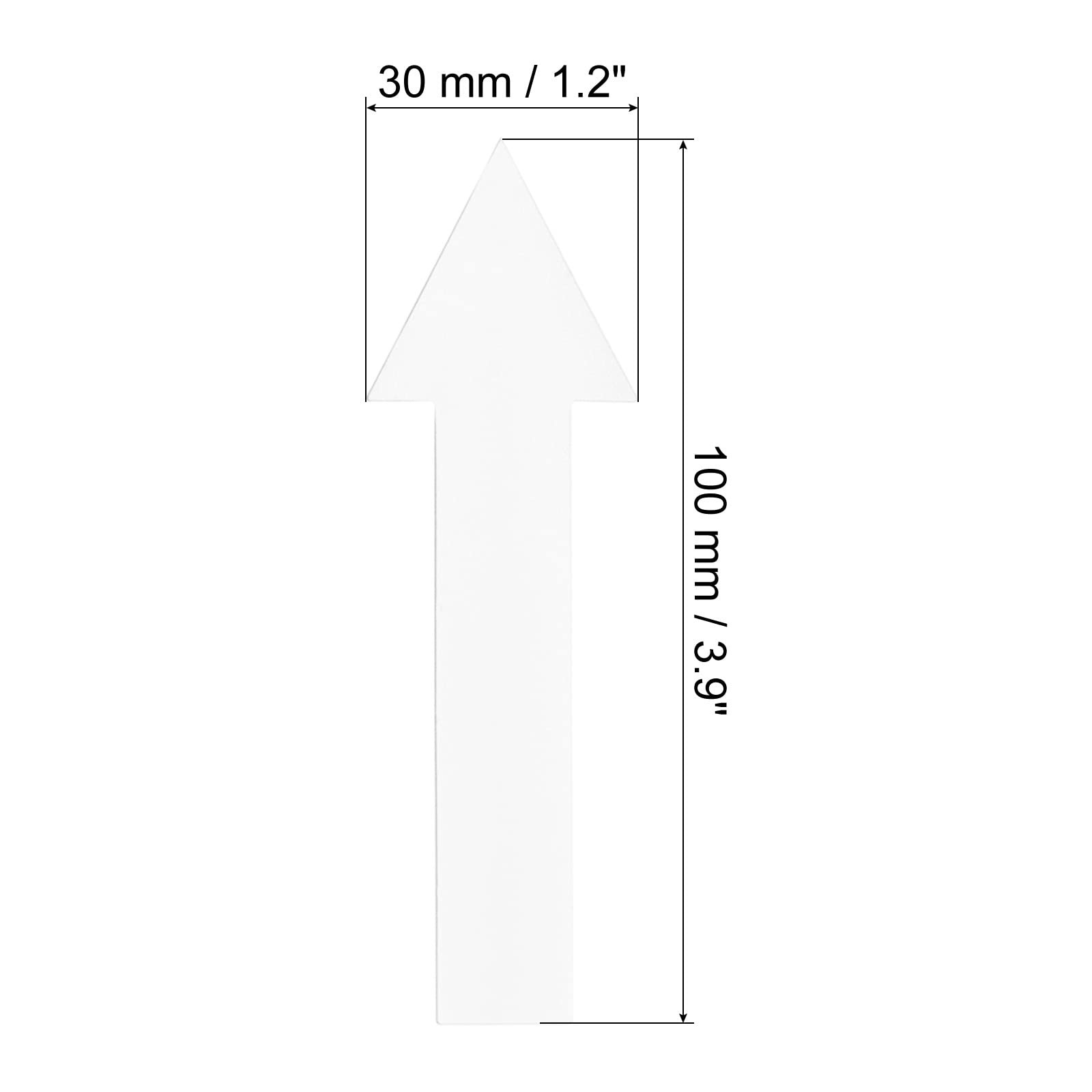 Arrow Sticker 4 Inch, 6 Sheet Directional Sign PVC Adhesive Removable Floor D…