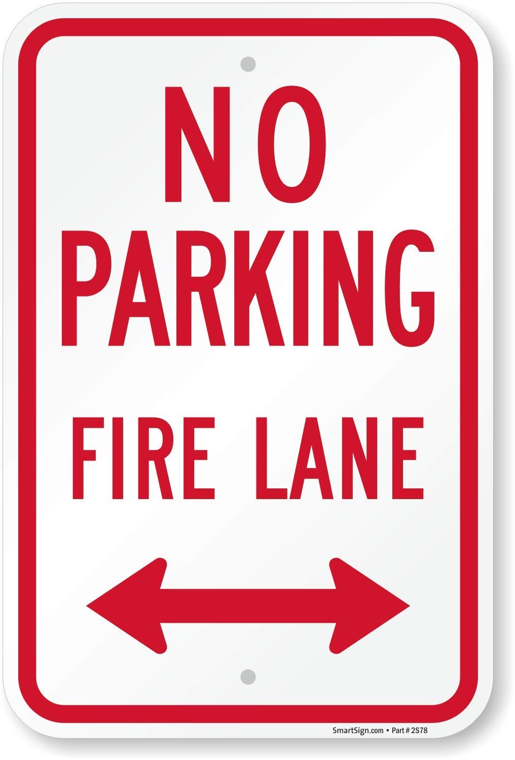 “Fire Lane No Parking” Official Colorado Sign with Bidirectional Arrow | 12″…