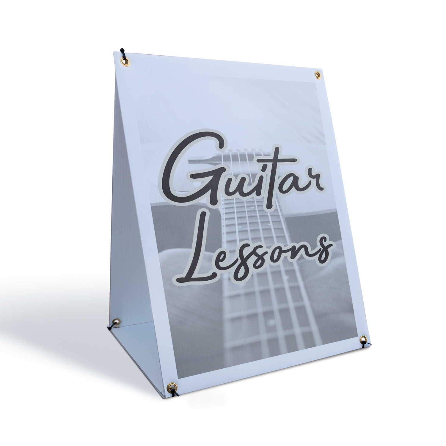 Guitar Lessons A-Frame Sidewalk Sign Music Education Professional Teacher Now