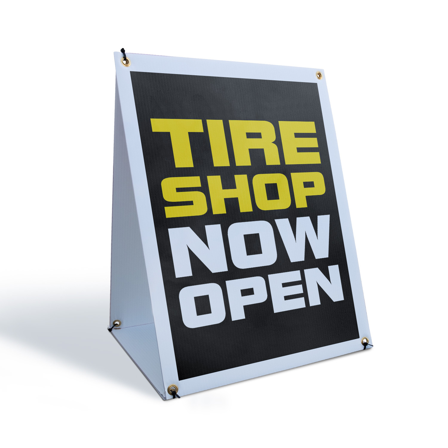 Tire Shop Now Open A-Frame Sidewalk Sign Grand Opening Reliable Service Buy