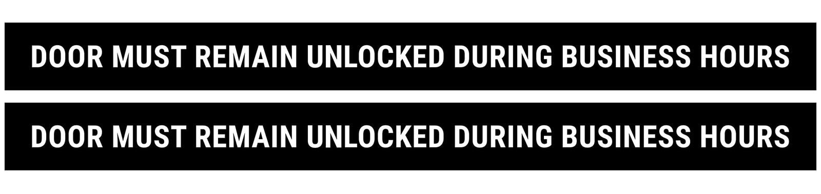 This Door To Remain Unlocked During Business Hours Sign Adhesive Decal Sticke…