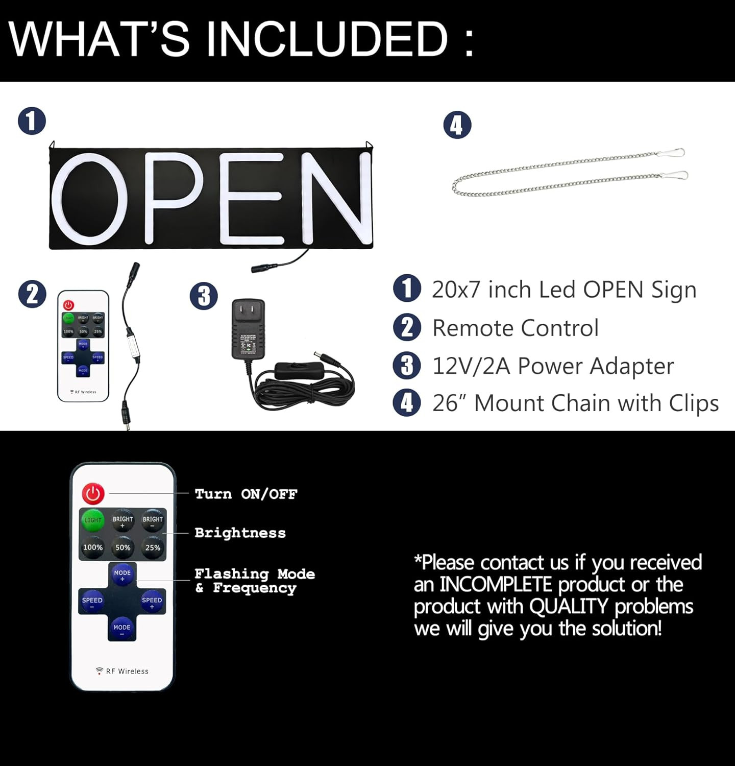 Open Signs for Business,Neon Open Sign Led,20X7 Inch with Remote Control