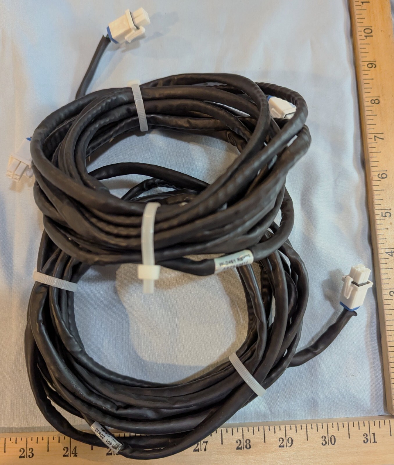 Lot Of Two [2] Daktronics 4-Pin Wire Harness Cables (W-2461) Fuel Sign Component