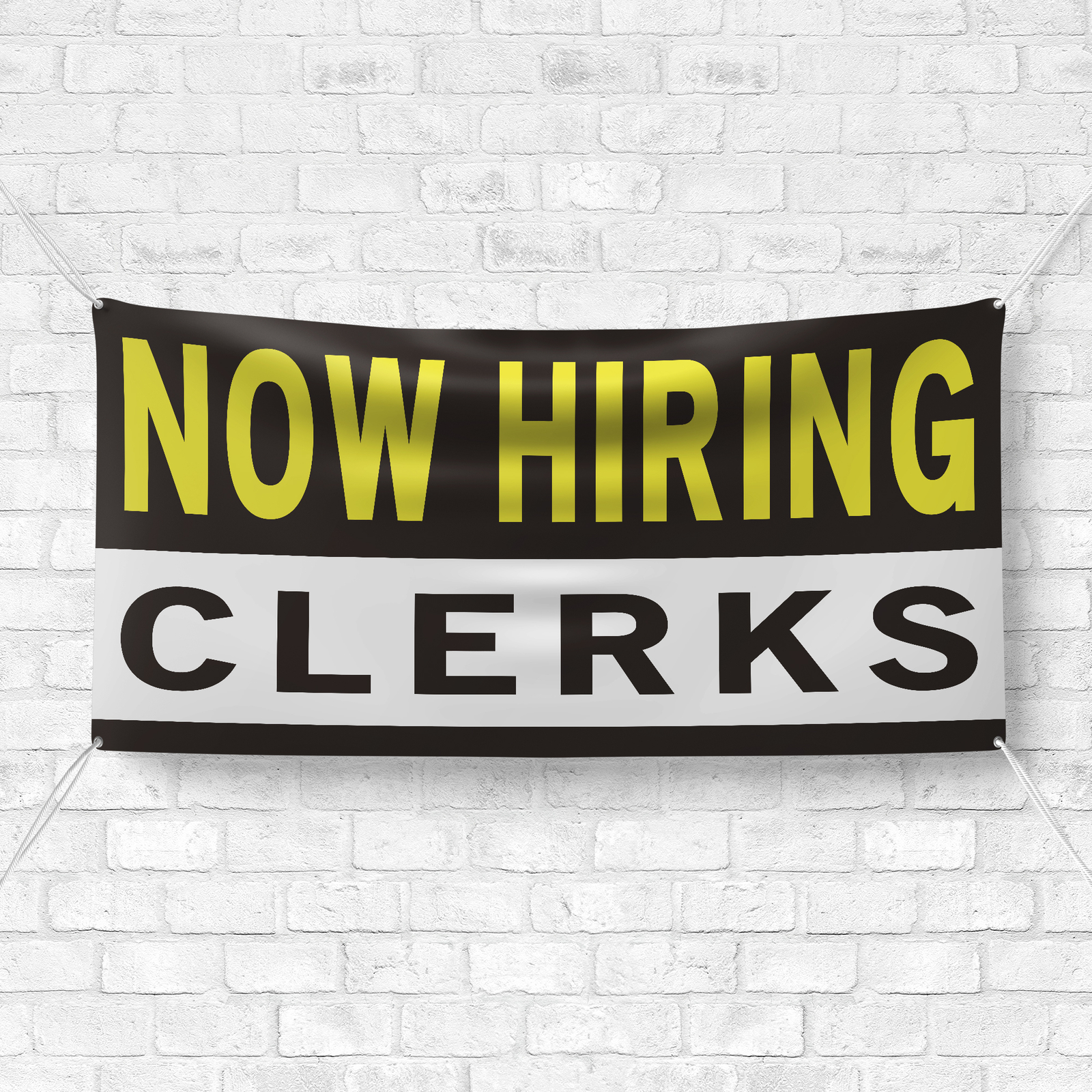 Now Hiring Clerks 13 oz Heavy Duty Vinyl Banner Clerical Jobs Available Sign