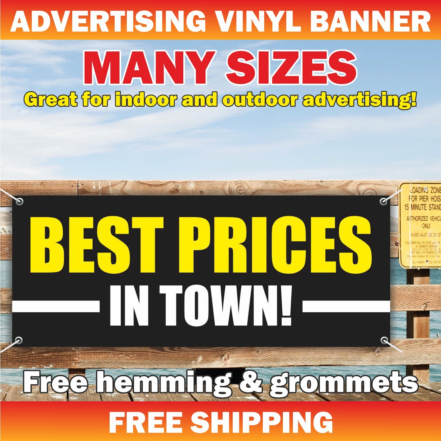 BEST PRICES IN TOWN Advertising Banner Vinyl Mesh Sign good fix sale best shop