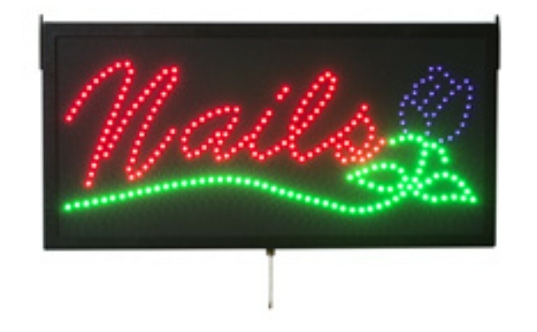 LED Animated Motion sign for any nail salon, Beauty Salon SHE SHED ETC