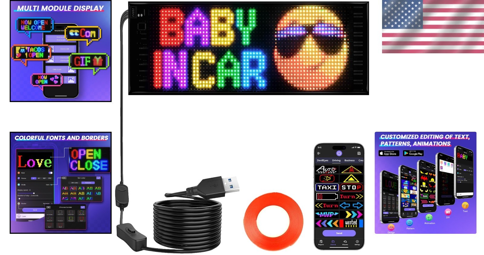 Bluetooth Controlled LED Sign – Custom Text, Pattern Display