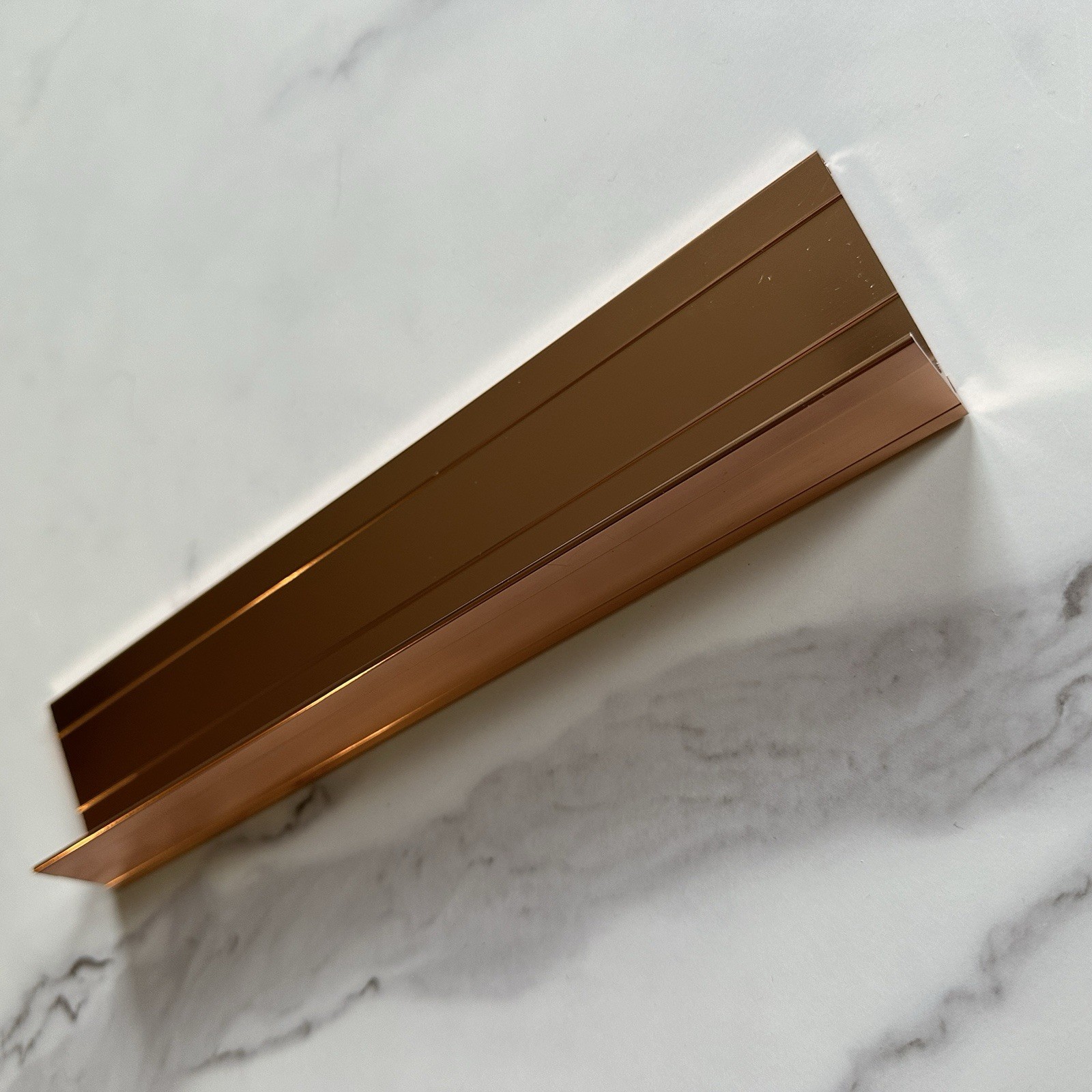 Office Desk Name Plate Holder 2″ x 10″ Extruded Aluminum Rose Gold