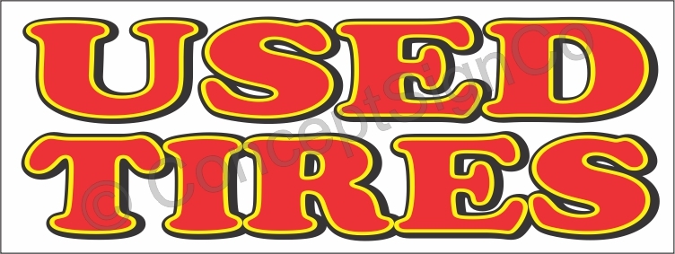 3’x8′ USED TIRES BANNER LARGE Outdoor Indoor Sign Sale Auto Rims Wheels Repair