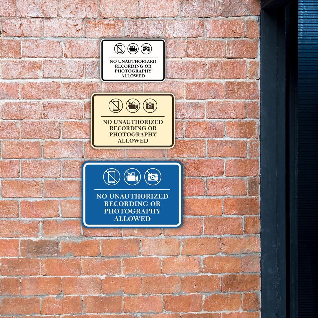ByLITA Framed No Photography Allowed Sign – Black Small (10 Pack)